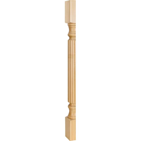 Hardware Resources 3-1/2" Wx1-3/4"Dx35-1/2"H Split White Birch Reed Post P2S-WB - main